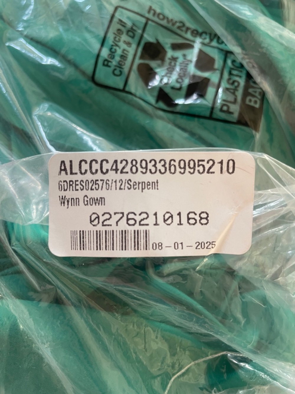 ALC Wynn Gown Emerald Green Serpent Formal Maxi Dress Size 12 NWT - Picture 10 of 14